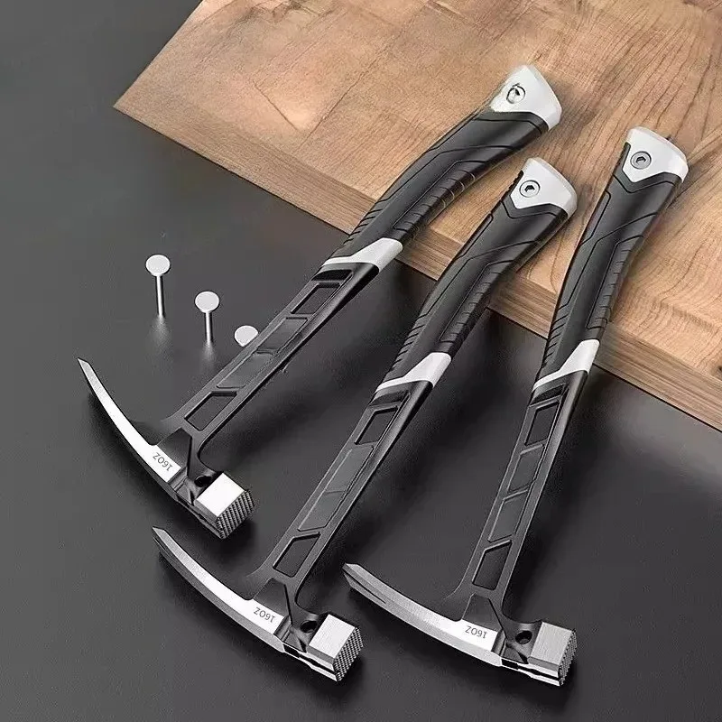 

Sheep Horn Hammer Self-defense Camping Woodworking Construction Tools Multi-functional Carpenter Hammer Professional Work Tools