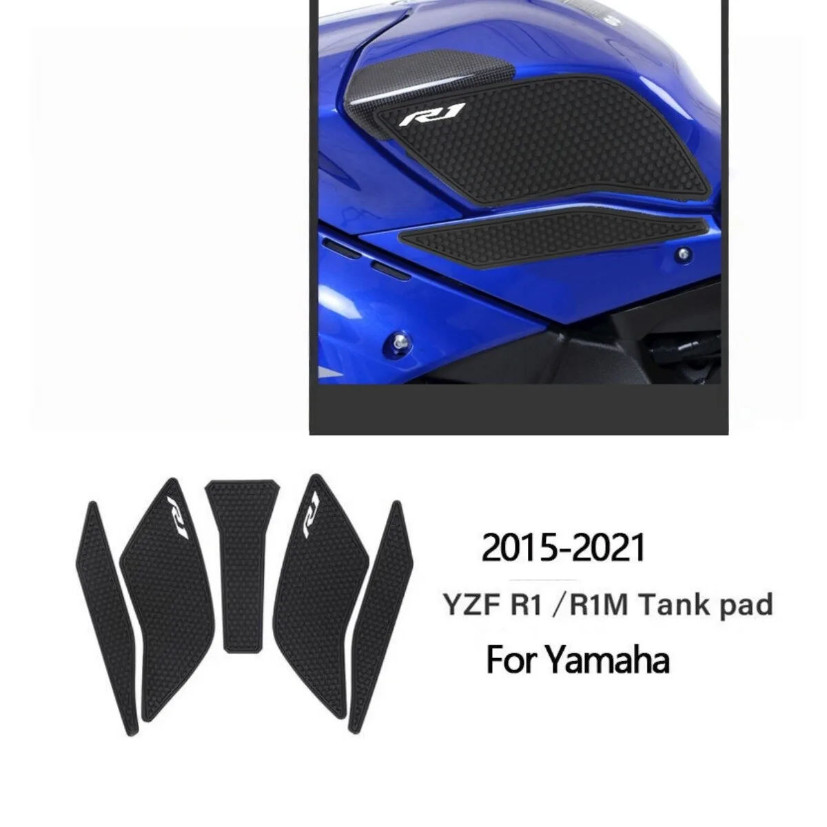 Adesivos para tanque de combustível, decalque lateral, adesivos antiderrapantes para yamaha yzf r1 r1m 15-21