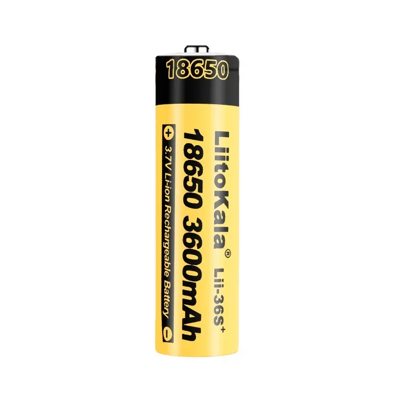 8PCS LiitoKala Lii-36S Pointed 18650 3600mah Battery Highest Capacity CDR 10A 3.6V Reachargeable BatteryFor VapeMod Flashlight