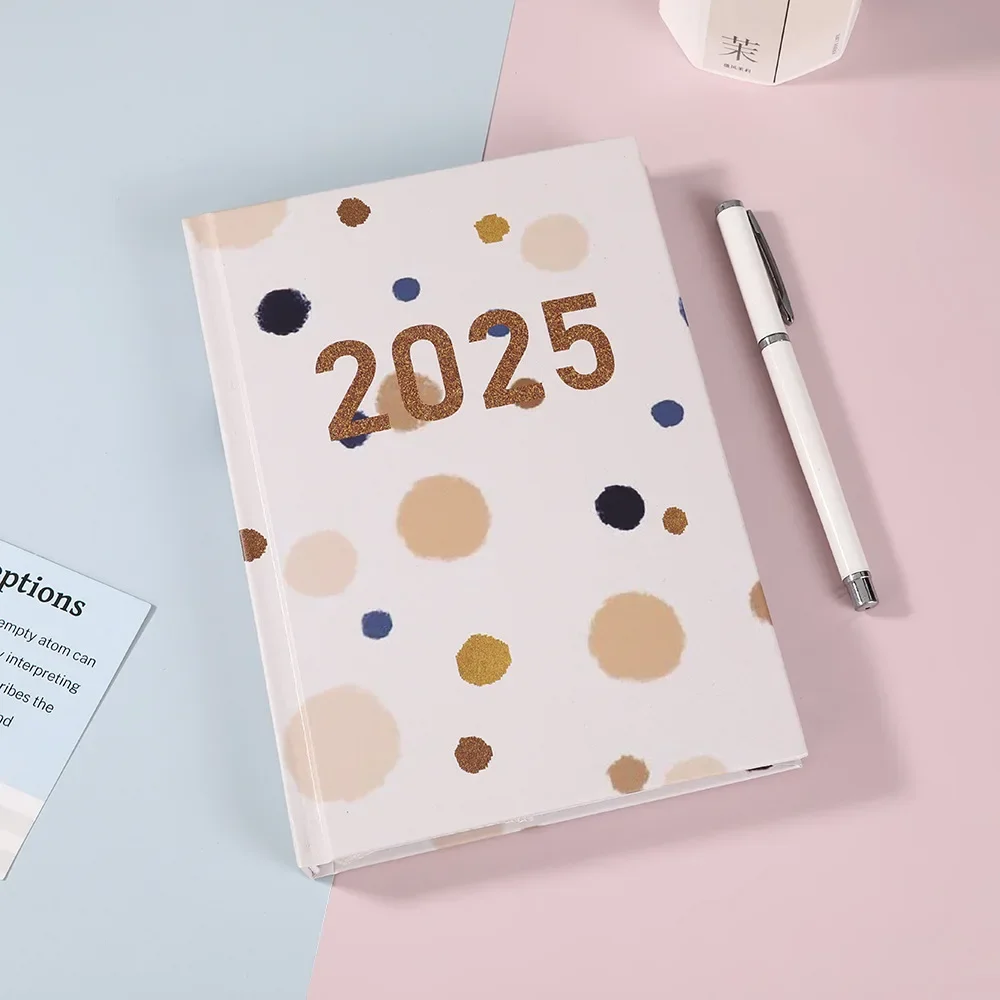 2025 English Spanish Calendar Daily clock in 365 days budget planner  planner organizer  notebook  agenda 2025