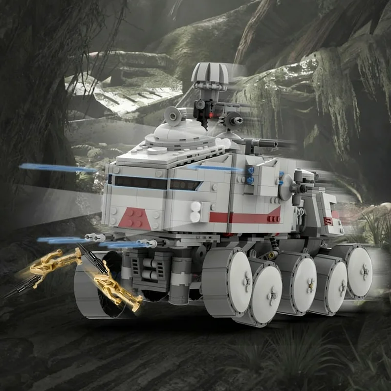 1358pcs MOC MODIFIED CLONE TURBO TANK Star Battle Model Building Blocks Construction Festival Gift Toys Education Brick Idea view 2
