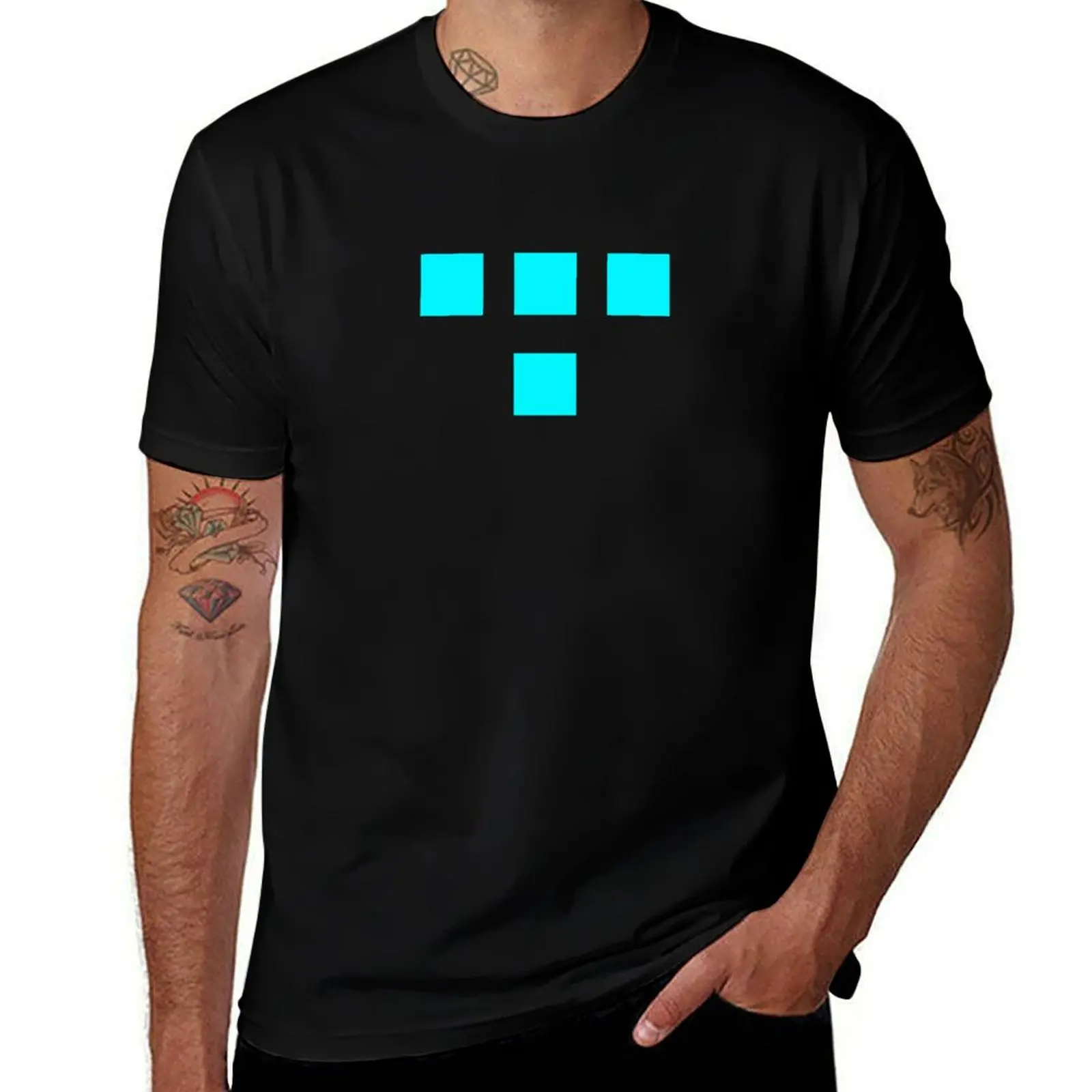 

TRON Chest Logo T-Shirt anime stuff graphic t shirt vintage cotton graphic tees black t shirts for men