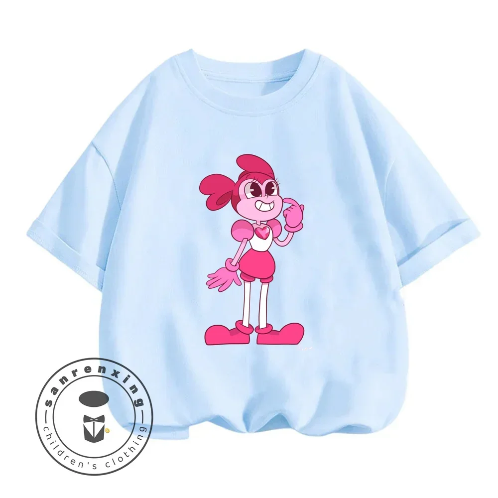 Steven Universe Kids T-shirt Kawaii Anime Kids Cartoon T-shirt Game Short Sleeve Casual Clothing Girls Boys T-shirt Top Shorts