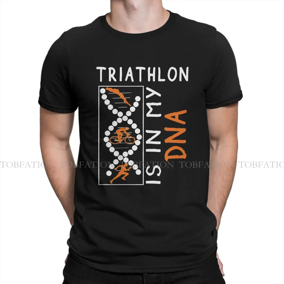 Is In My DNA TShirts Triathlon Extremely Sports Men Graphic Fabric Streetwear T Shirt Round Neck