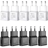 10/20Pcs 5V 2A Eu US AC Home Travel Wall Charger Portable USB Power Adapters For IPhone 14 15 16 Samsung S8 S10 S20 S23 htc lg