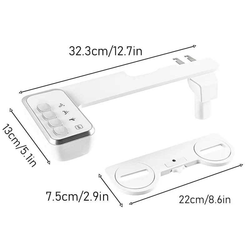Ultra‑Slim Non‑Electric Toilet Bidet, One‑Click Quick‑Release Easy‑Install Butt Washing Sprayer