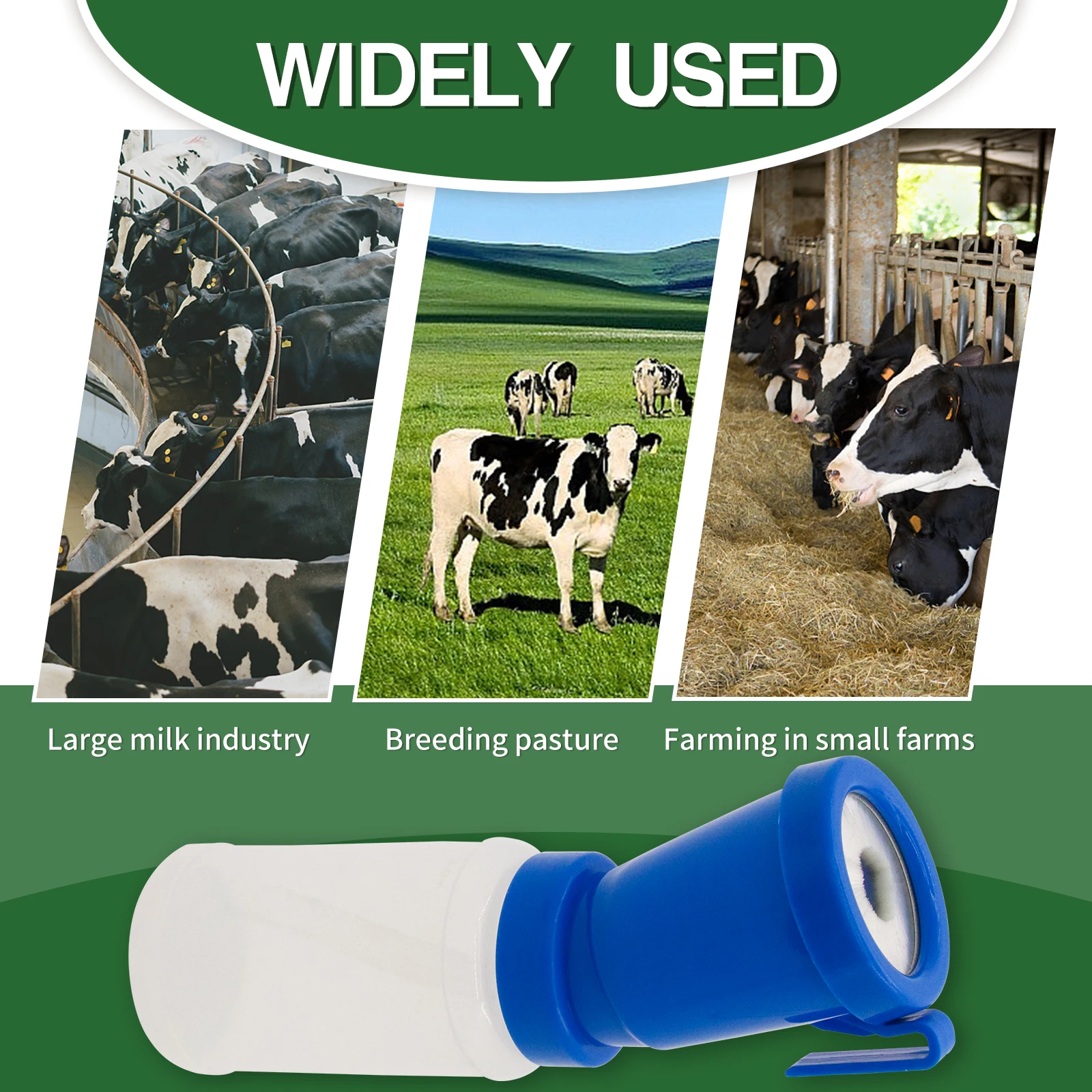 Plastic Teat Dip Cup with Brush Non Reflow Nipple Cleaning Disinfection Dip Cup for Cow Sheep Goat Portable Livestock Supplies