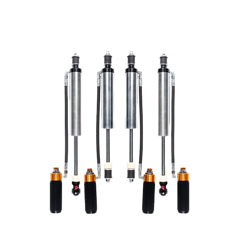 Aumer Compression Damping Adjustable Shock Absorber - Off Road Remote Reservoir Lift Suspension Kit for Landcruiser 80 105
