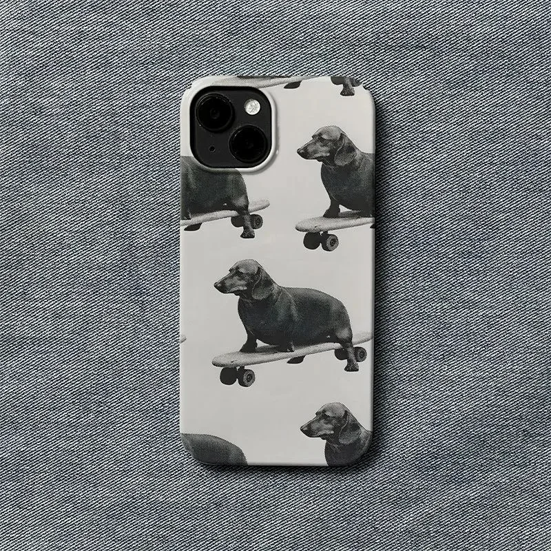 Fashion Skateboard  Puppy Cool Phone Case For iPhone 17Air 17 16 16E 15 14 13 12 11 Pro Max 7 8 Plus Mini X XR XS MAX Y2K Cover