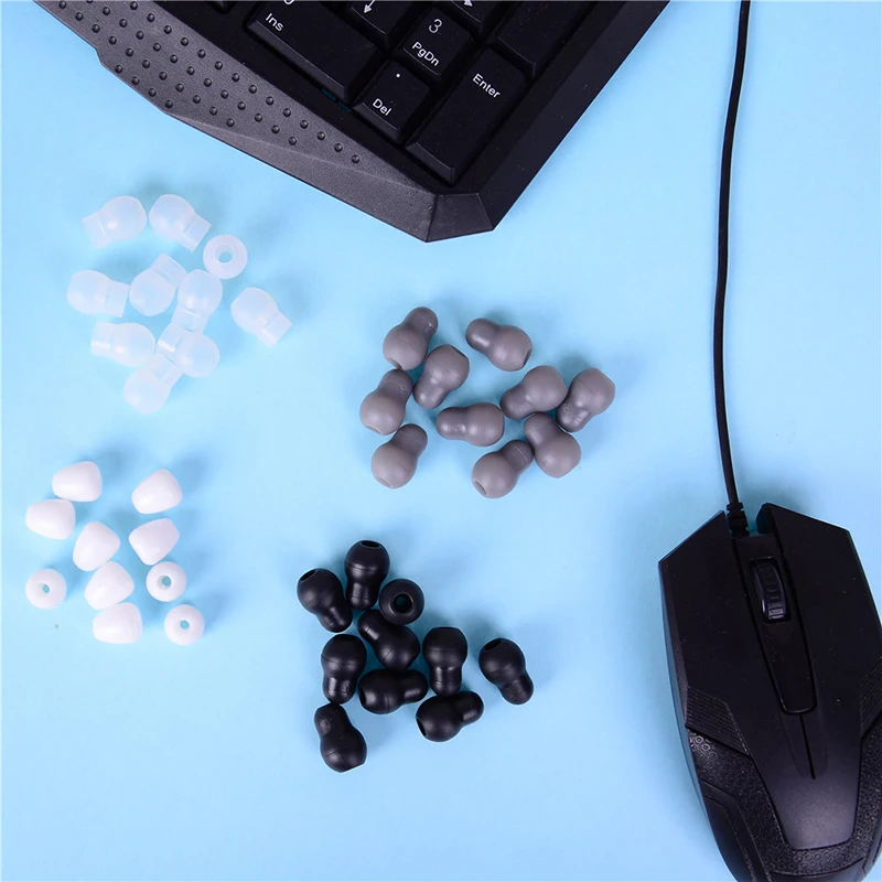 【AD】10PCS/Lot Soft Silicone Black Gray Soft Ear Tips Replacement Earplug Earpieces Earbuds For Littmann Stethoscope