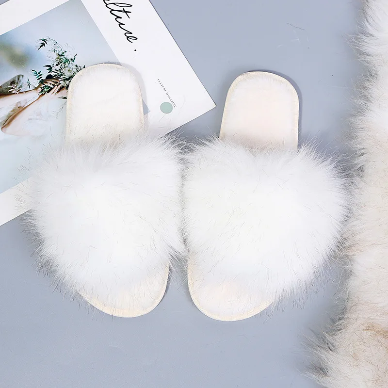 Winter Fashion Soft Mules Slippers Women Fashion Furry Flat Shoes Office Ladies Slides Flats Black White Pink Zapatillas Mujer