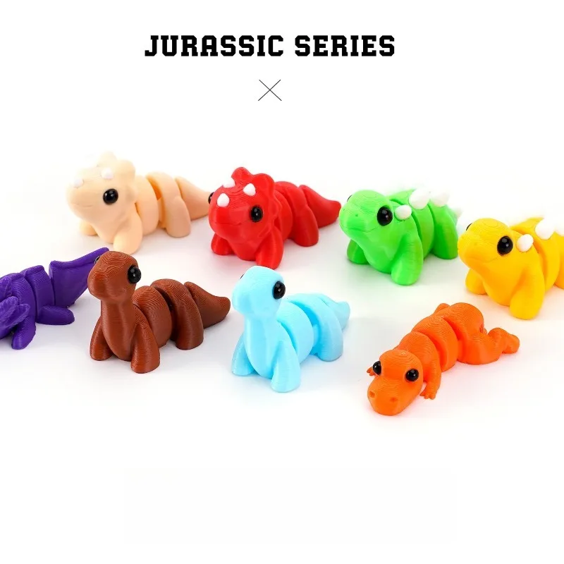 Figuras de juguete con articulación móvil de animales impresos en 3D, adorno de escritorio de oficina de animales de simulación, adorno DIY de articulación de juguete Flexible