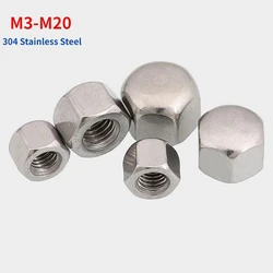 M3 M4 M5 M6 M8 M10 M12 M14 M16 M20 304 Stainless Steel Hex Hexagon Decor Short Low Cover Cap Acorn Nut DIN917