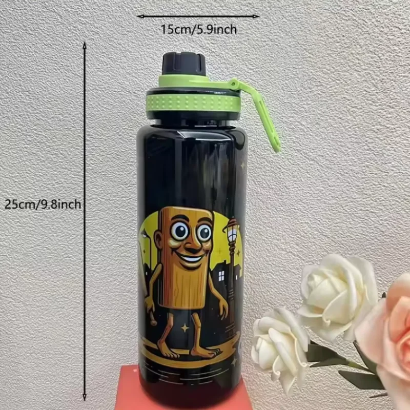 Ai Tralalero Tralala 1000 مللي زجاجة ماء لطيف الإيطالية Brainrot أنيمي كوب بلاستك Tingtung Sahur الرياضة كوب ماء هدية الكريسماس #5