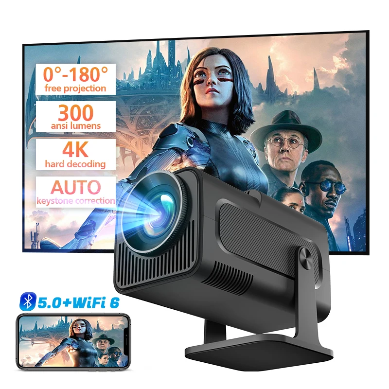 Hot Sale mini projecteur hy320 Video LCD 1080p Home Theater HY320 Android 11 Smart Video Projector Game Business