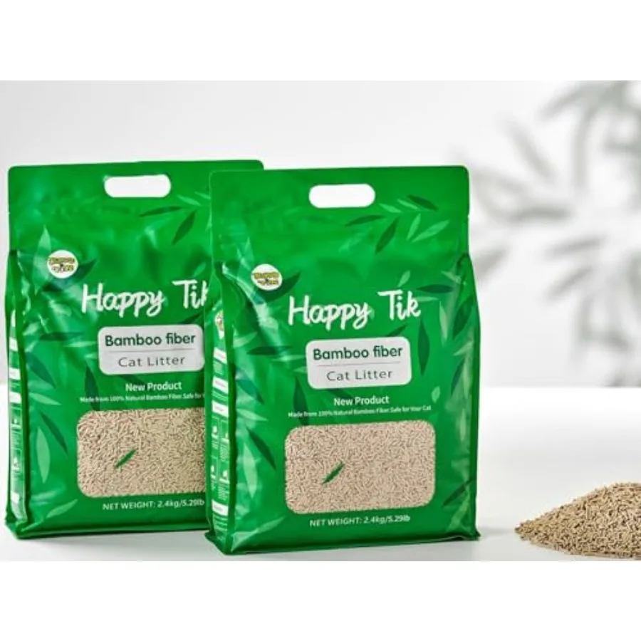 

Plant-Based Bamboo Fiber Cat Litter Biodegradable Eco Friendly Powerful Odor Control Dust Free Instant Clumping Minimum Trackin