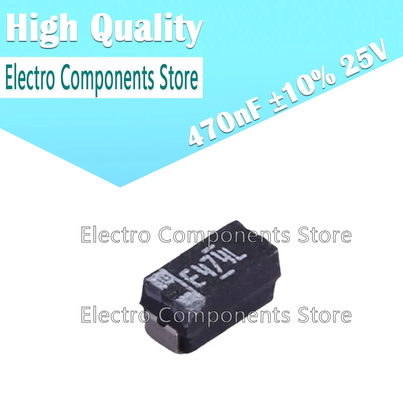 10PCS 293D474X9025A2TE3 (Marking E474L) E474L 25V 0.47UF A Type 3216 Solid Tantalum Surface Mount Chip Capacitors SMD