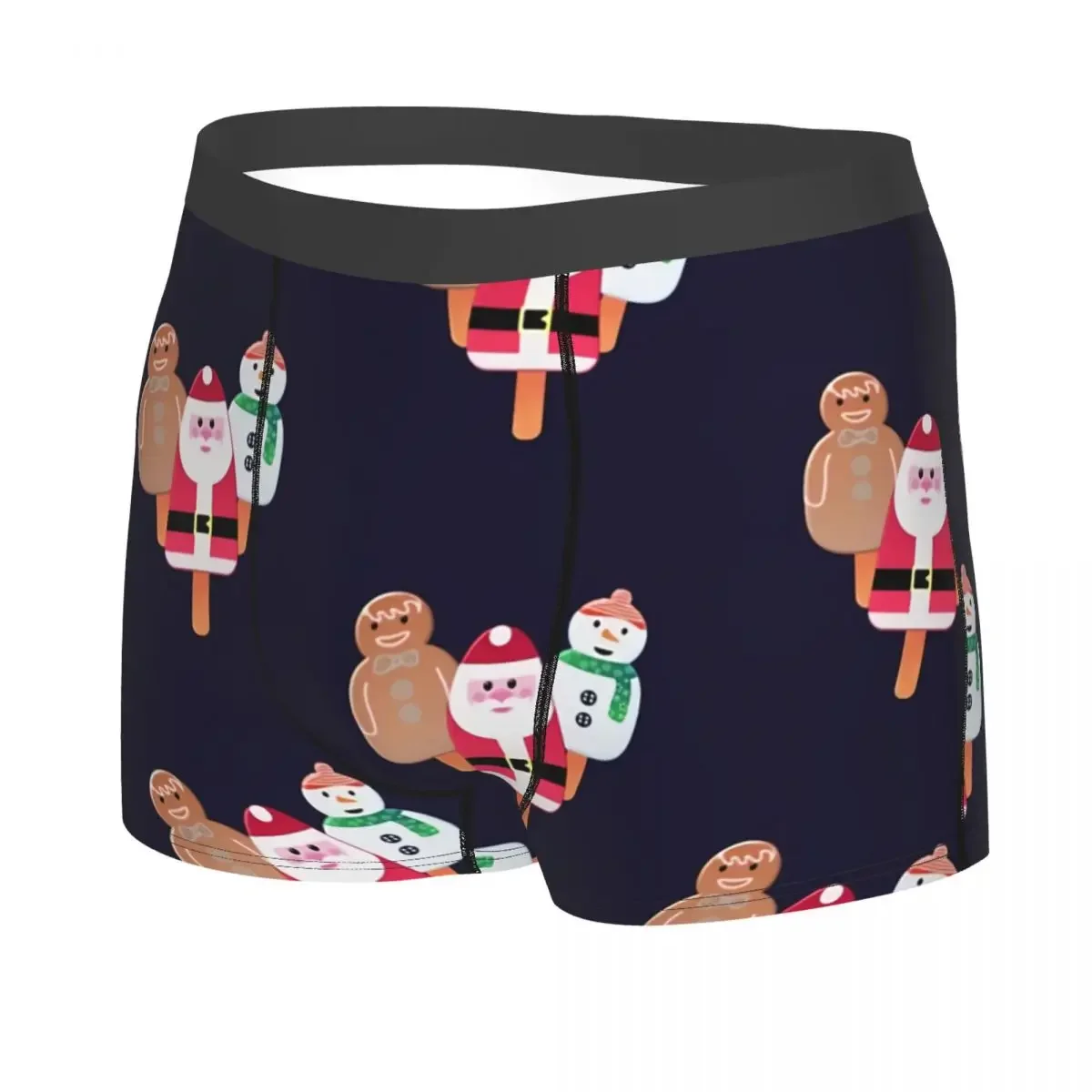 Christmas In July Festive Popsicles Man's Boxer Briefs Breathable Funny Underwear Top Quality Print Shorts Gift Idea