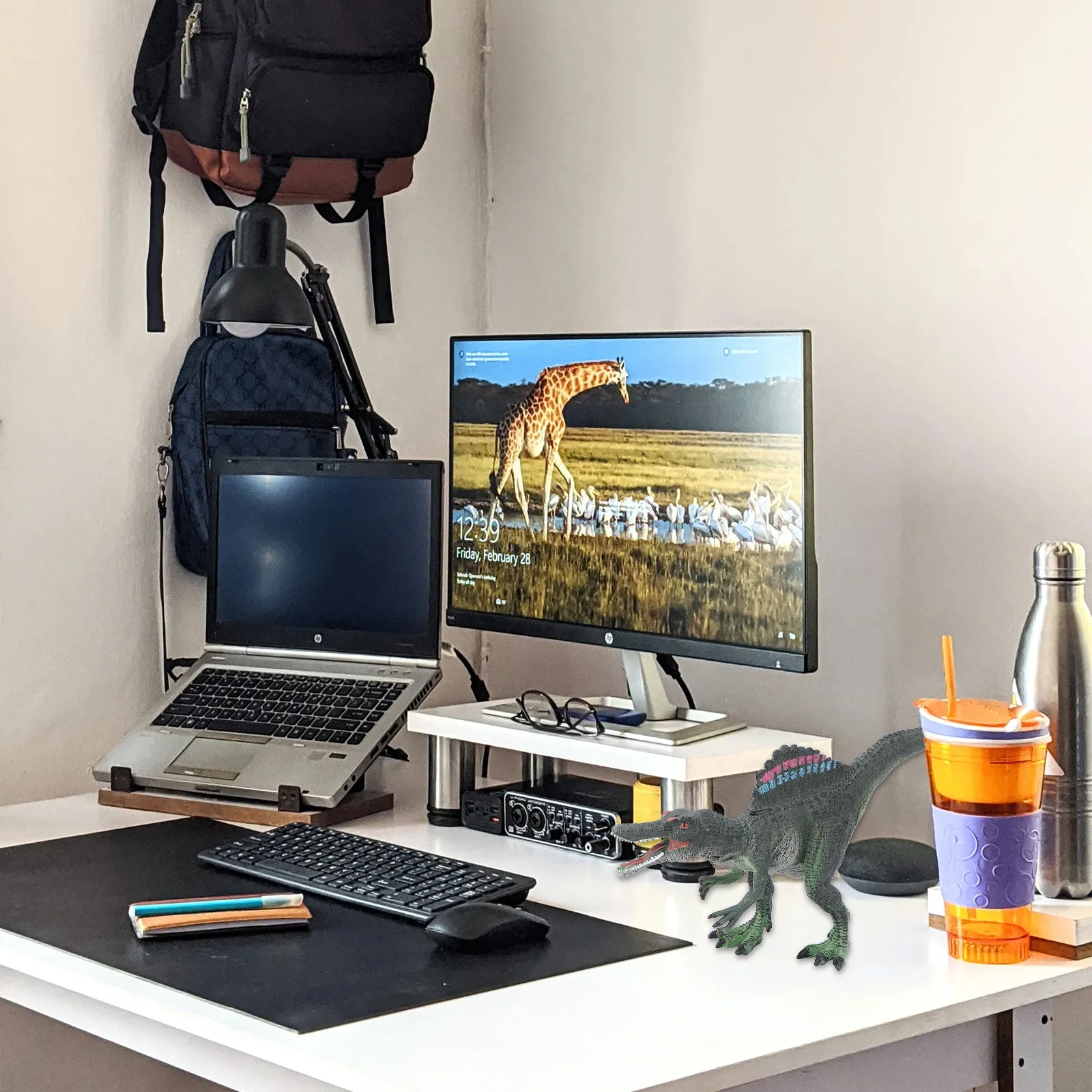 

1Pcs Adornment Dark Brown Hollow Plastic Dinosaur Figure for Kids Cognitive Learning Home Decor Office Desk Display