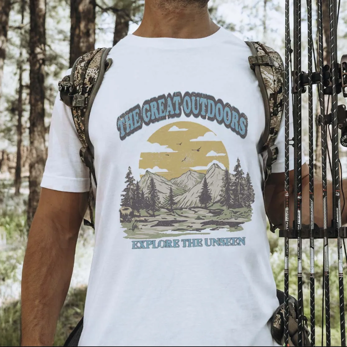 T-shirt Retro Casual Versatile Printed Fashion Simple Men\'s Summer Camping T-shirt Pattern Cotton T-shirt Short Sleeve T-shirt.