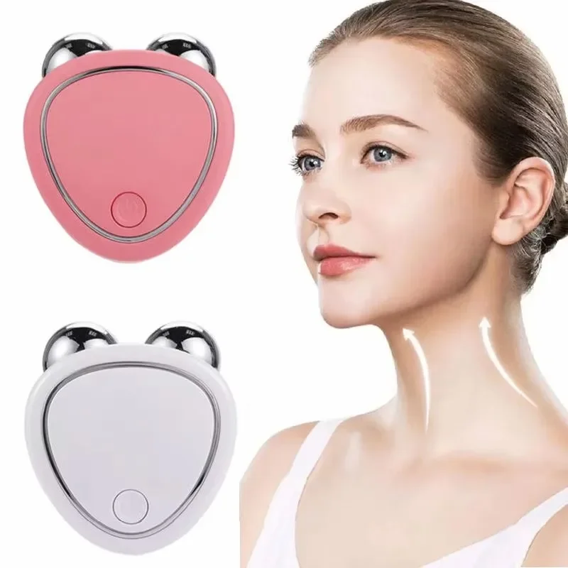 Microcurrent Facial Massager Roller for Skin Tightening & Whitening Beauty Device