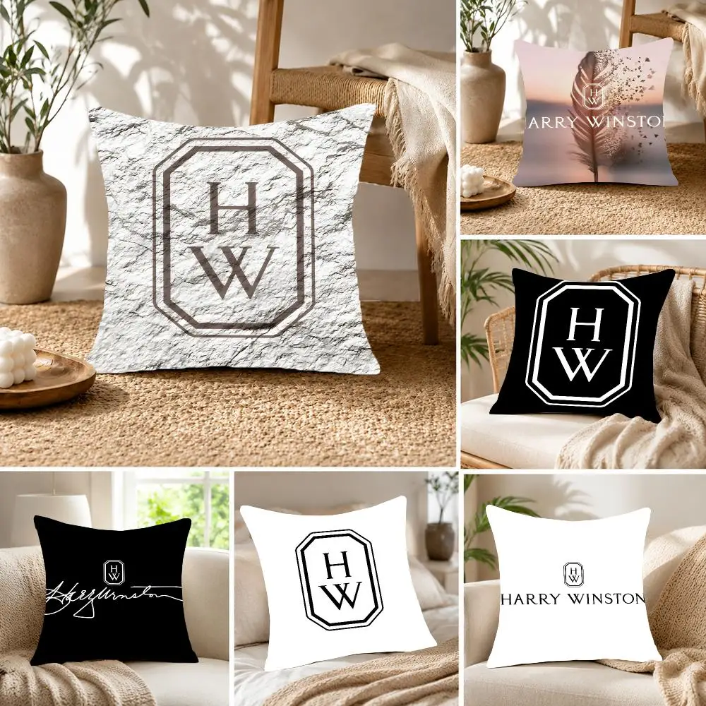 Brand Jewelry Harry Winston Cushion Cover Fluffy velvet Nordic style plush Living room sofa decorative
