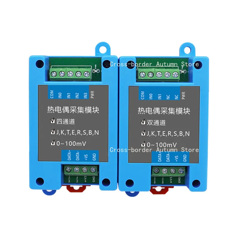 K Type Thermocouple PT100 Temperature Acquisition Module Convert To RS485 Modbus RTU Signal Converter