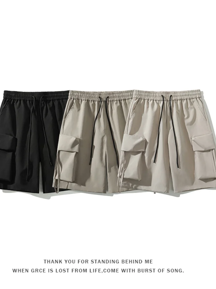 

Летние тонкие мужские рабочие шорты-карго в американском стиле, дышащие, легкие, с дизайном парашютиста