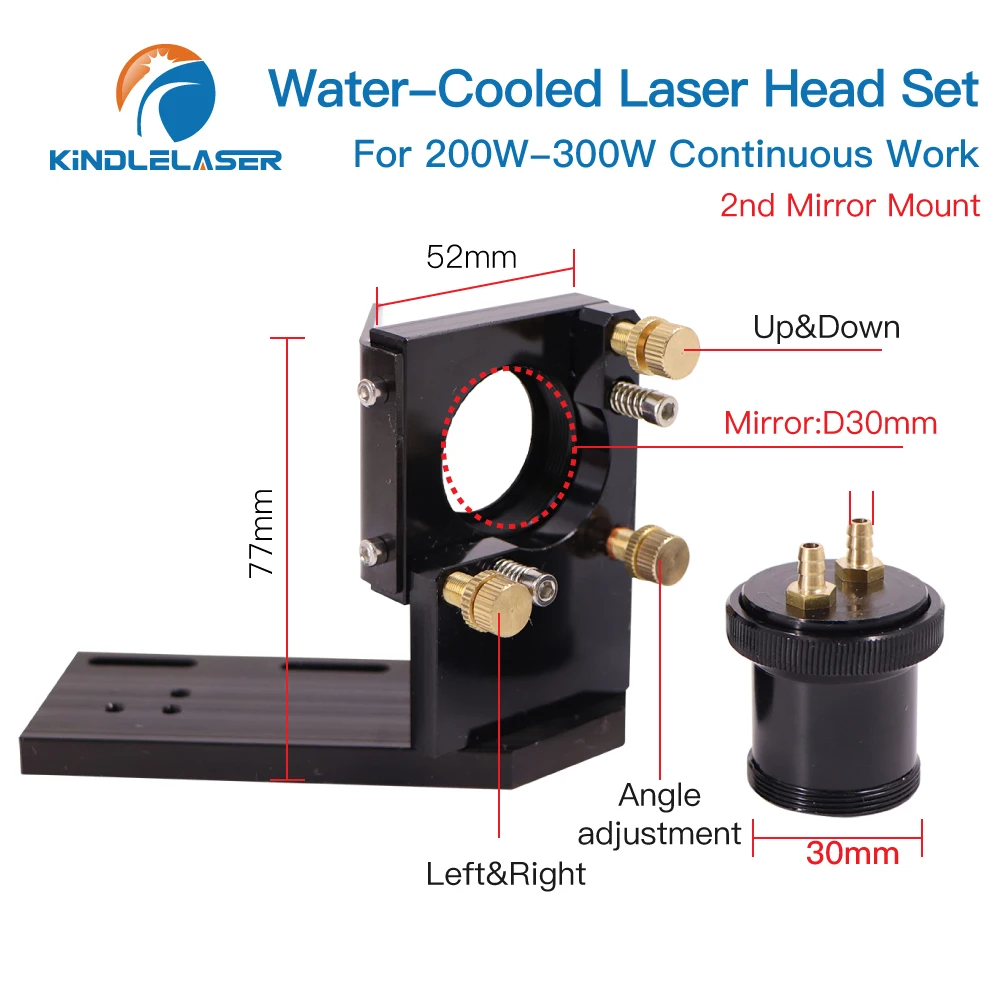 Imagem -05 - Cabeça do Laser Conjunto com Relação de Resfriamento de Água Espelho Dia.30 Lente Dia.25 Distância Focal 50.8 & 63.5 mm Integrative Suporte de Montagem Preto