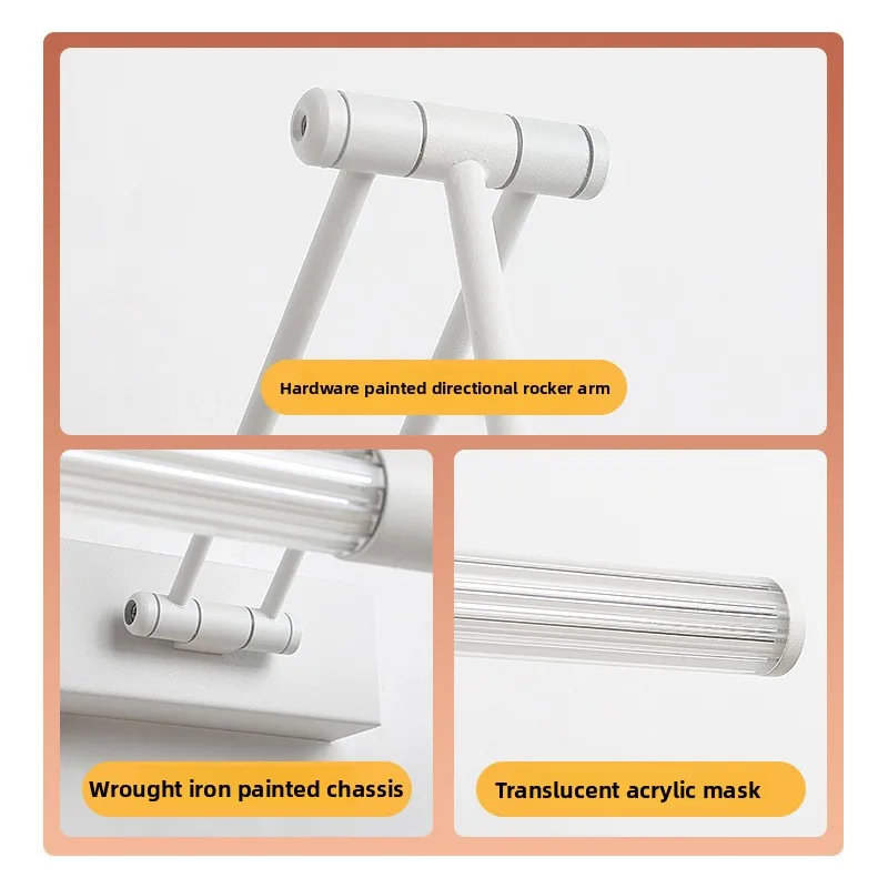 Modern LDE Bathroom Mirror Headlight Makeup Light  Wall Light  Adjustable Folding and Retractable Wall Light Above Murals Sconce