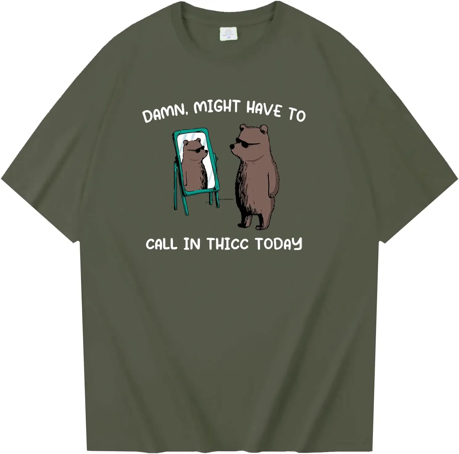 Might Have to Call in Thicc Today Funny Retro Unisex Meme T-shirt New Fashion Top Tees