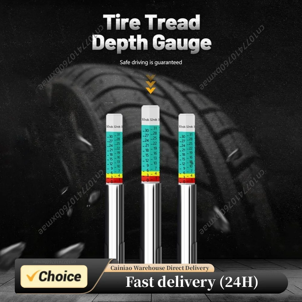 1-10PCS 0-25mm Car Wheel Tyre Measuring Digital Tire Tread Pattern Depth Thickness Gauge Auto Inspection Tools Supplies