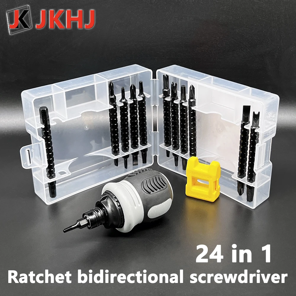 24 in 1 Ratchet Screwdriver 2.5 Hexagonal Screw Wrench 3D Printer Tool Kit 3.0 Cross Screw Magnetic Screw Energy-Saving Wrench