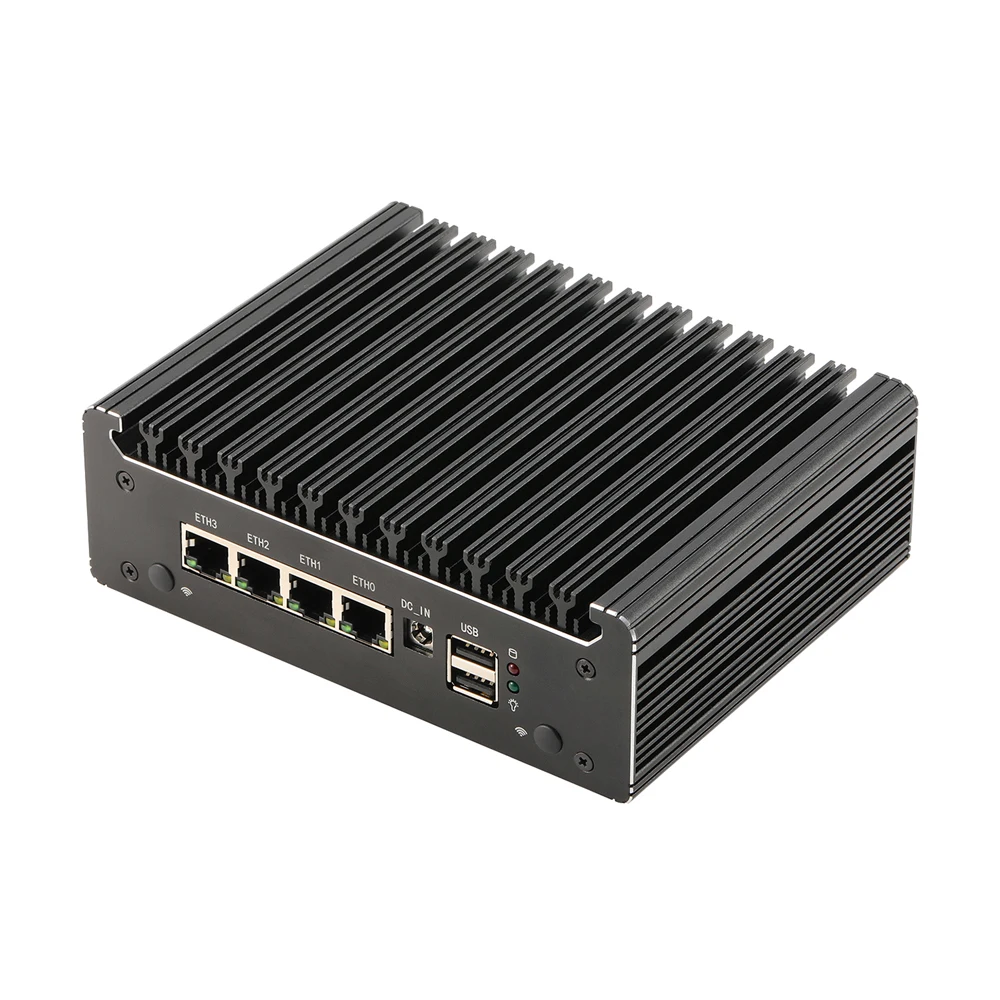 HUNSN Micro Firewall Appliance,Mini PC,Pfsense,Intel N4505 N6000, RS41,Mikrotik,OPNsense,VPN,Router PC,AES-NI, 4x2.5GbE I226-V