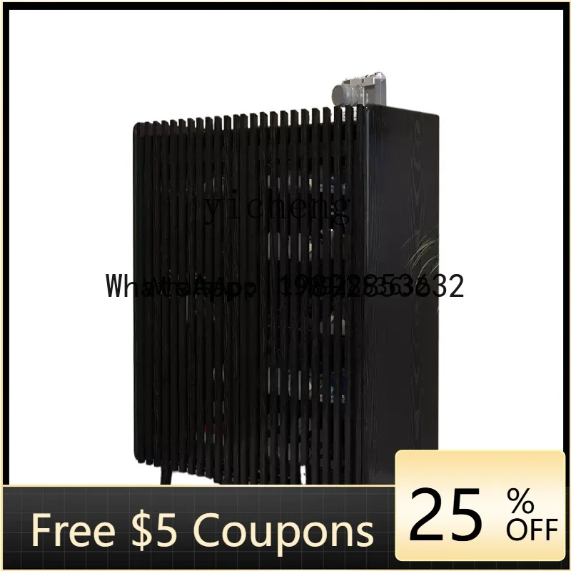 

AB solid wood shoe cabinet, oak home entrance, indoor entrance corridor, black grille door outside, antique shoe rack