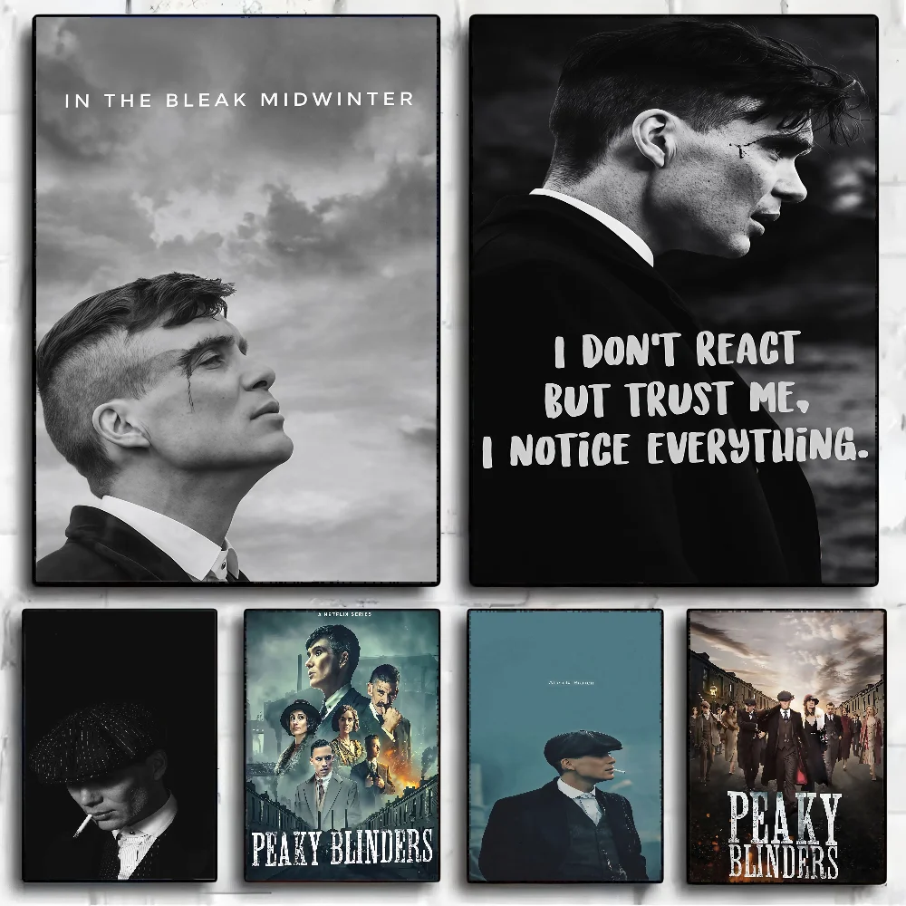 1PC Movie P-Peaky B-Blinders DIY Sticky Poster Fancy Wall Sticker For Living Room Bar Decoration Wall Decor