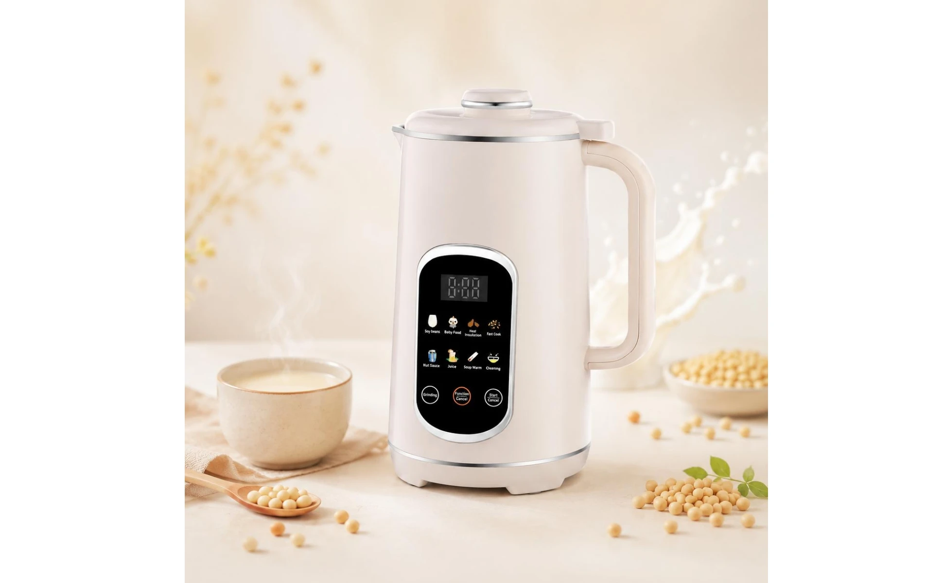 Automatic Soy Soy Milk Appliance 8-in-1 Multifunctional Multifunction Blender Soybean Milk Machine No Filtering Blender
