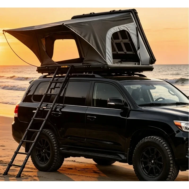 Outdoor WaterproofHigh Quality All Season Double Layer Automatic Quick Open Rooftop Tent, 3-Person Camping Shelter S