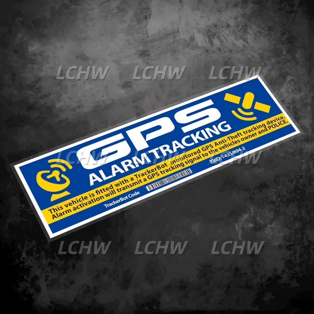 GPS Alarm Tracking Vinyl Stickers, Waterproof UV Resistant Decal for Bicycle Car Decor, Holiday Gift