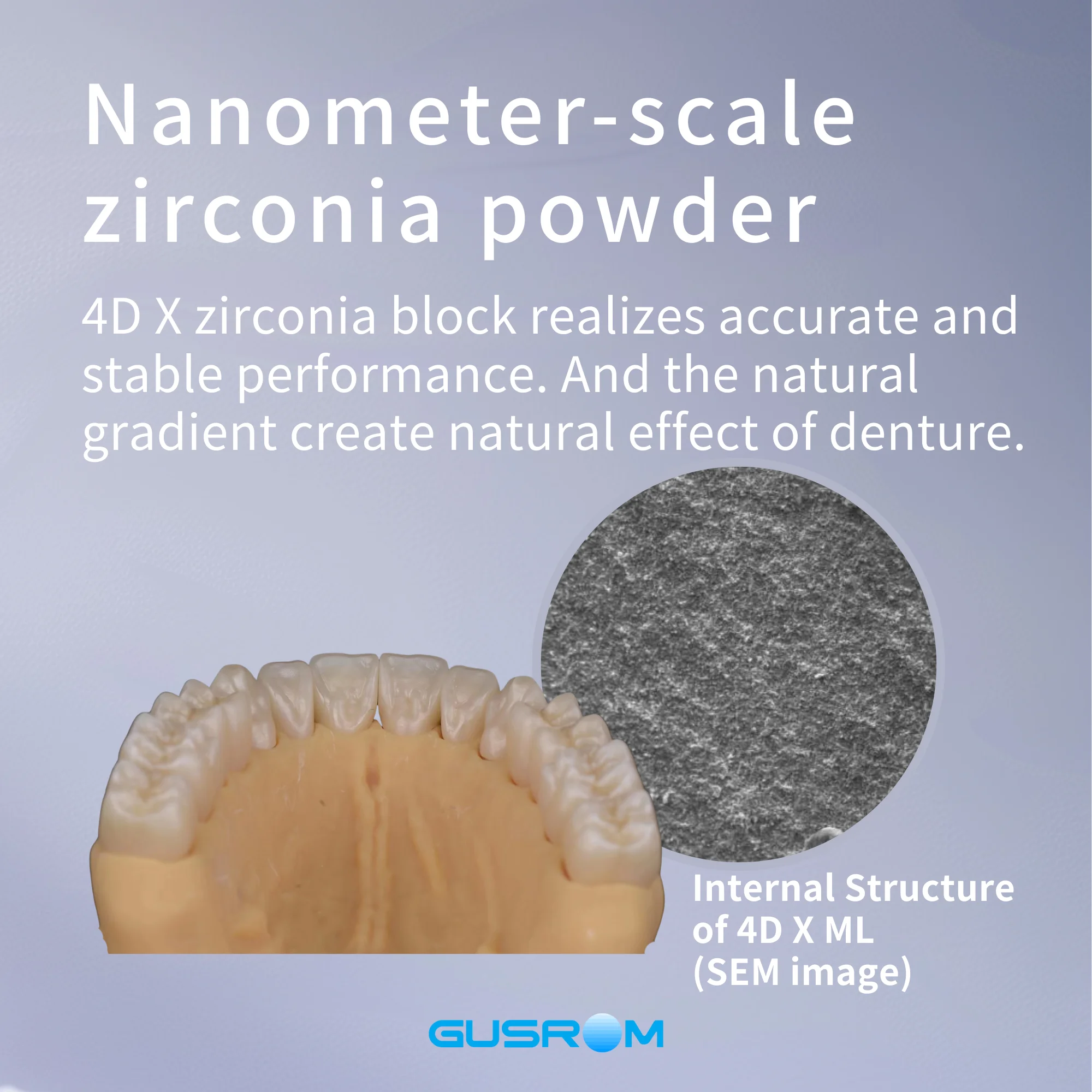 100% Tosoh GUSROM 4D-X ML Dental-Zirkonoxidblock 98X14mm Mehrschichtige Zirkonoxidscheibe für Dentallabor CAD/CAM Krone Brücke 1300–800MPa – Detail 12