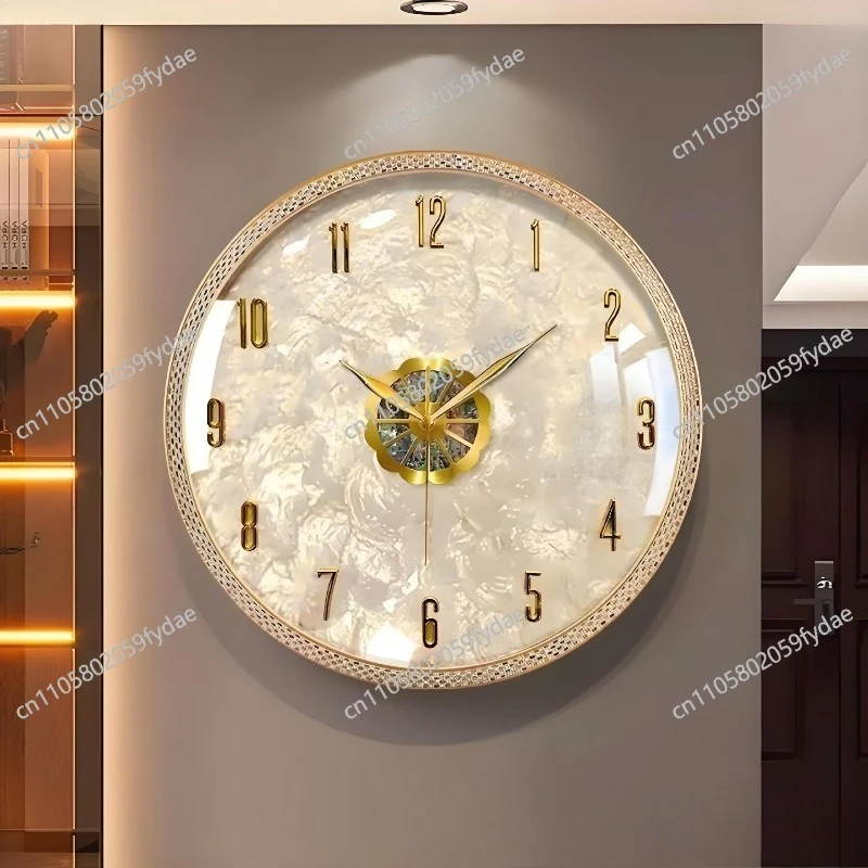 Light Luxury Shell Wall Clock Decoration Silent Clock Wall Hanging Living Room Clock High-end