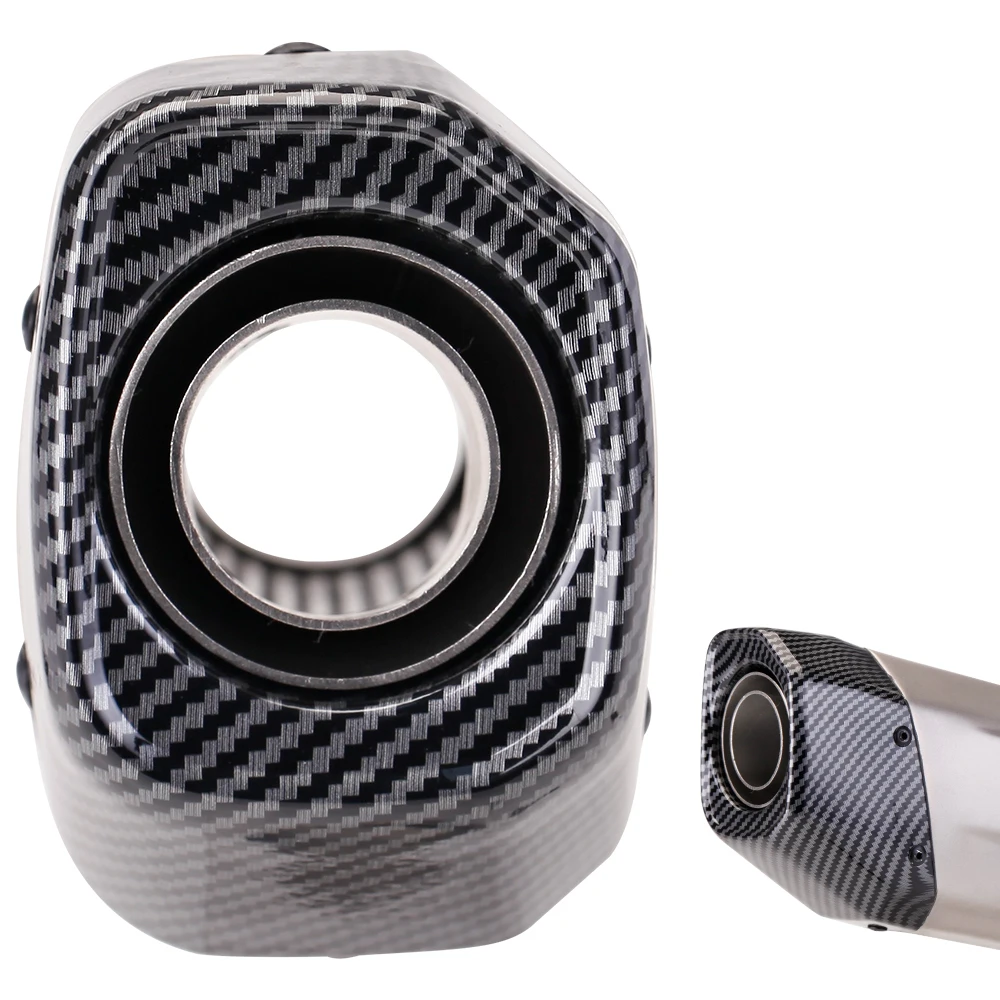 Motorcycle universal carbon fiber muffler 51mm sliding motorcycle muffler pipe exhaust K196 51mm muffler - view 4