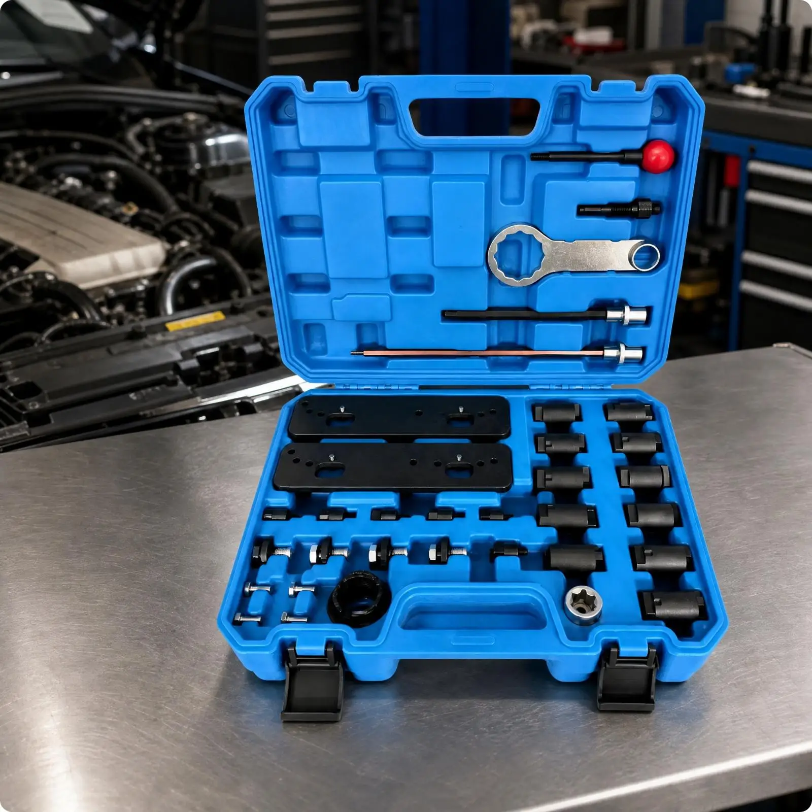 Automotive Timing Tool Kit with Storage Container Reliable for Garage, Mechanics