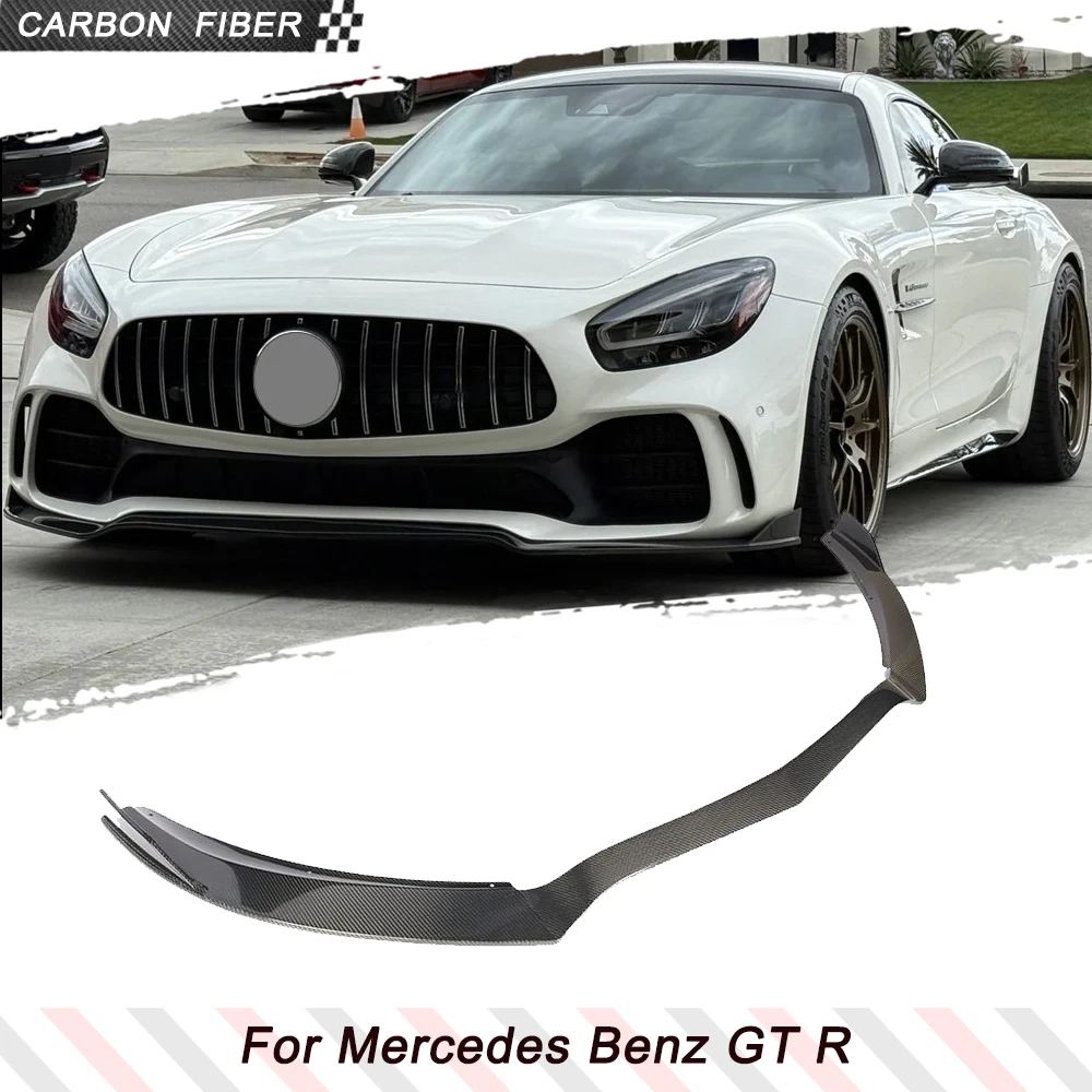 Carbon Fiber Car Front Bumper Lip Racing Body Kits For Mercedes-Benz G Class AMG GT R 2016-2019 Car Front Bumper Lip Splitters