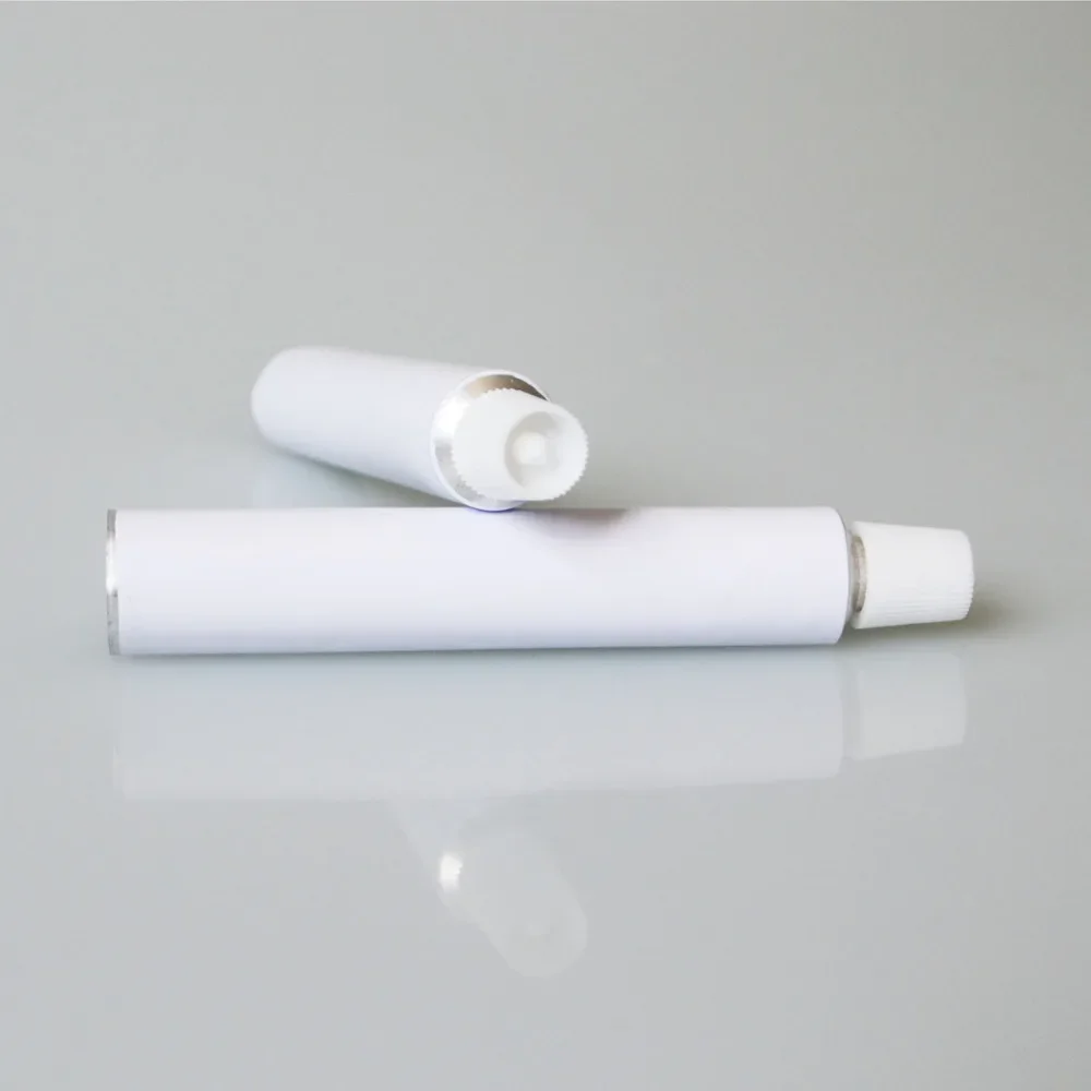 10pcs White Aluminum Empty Toothpaste Tubes w/ Needle Cap Unsealed Wholesale 10ml 20ml 30ml 50ml 100ml