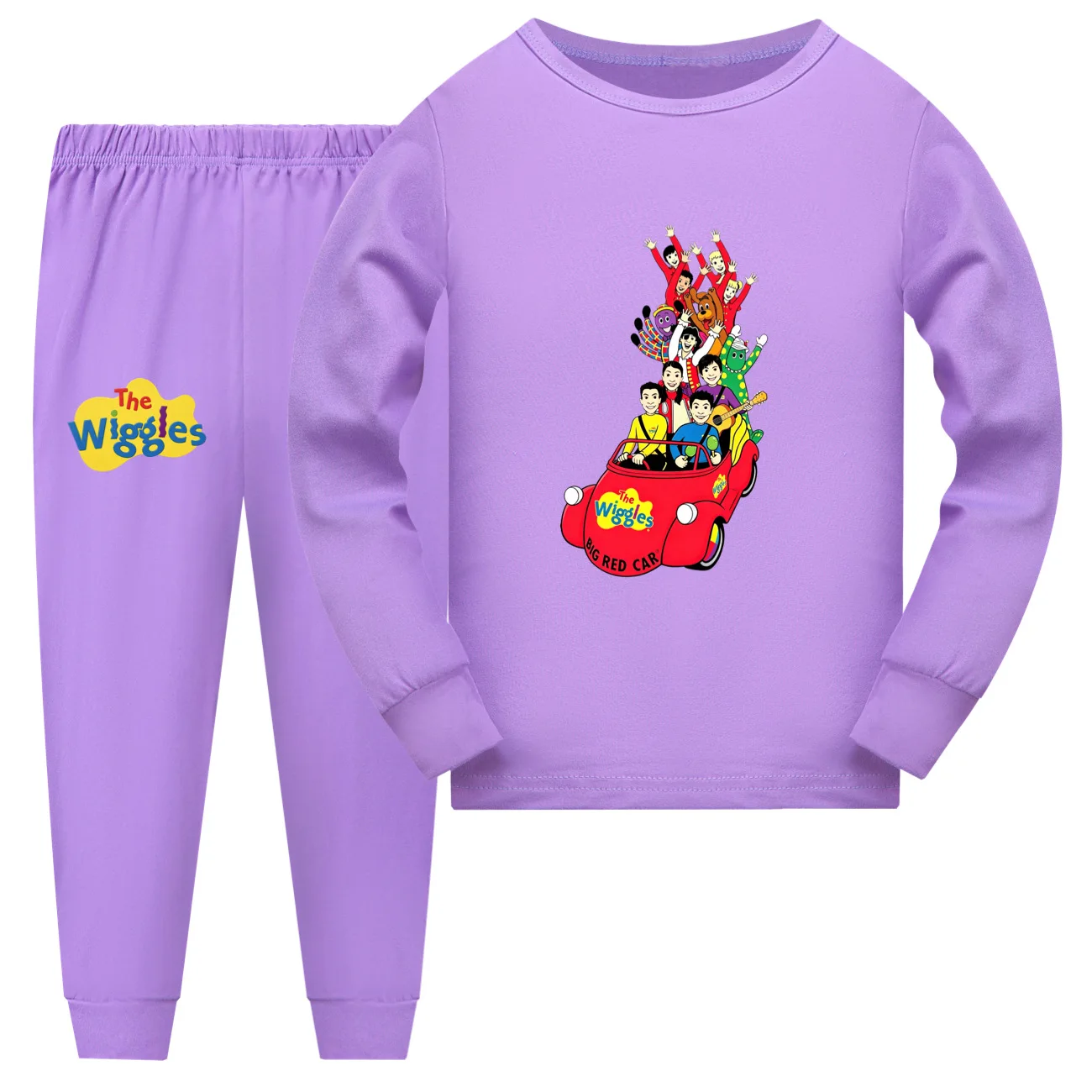 The Wiggles Pajama Kids Spring Autumn Pajamas Set Children's Clothing Sets Baby Girl Daily Casual Sleepwear Boys Cartoon Pyjamas