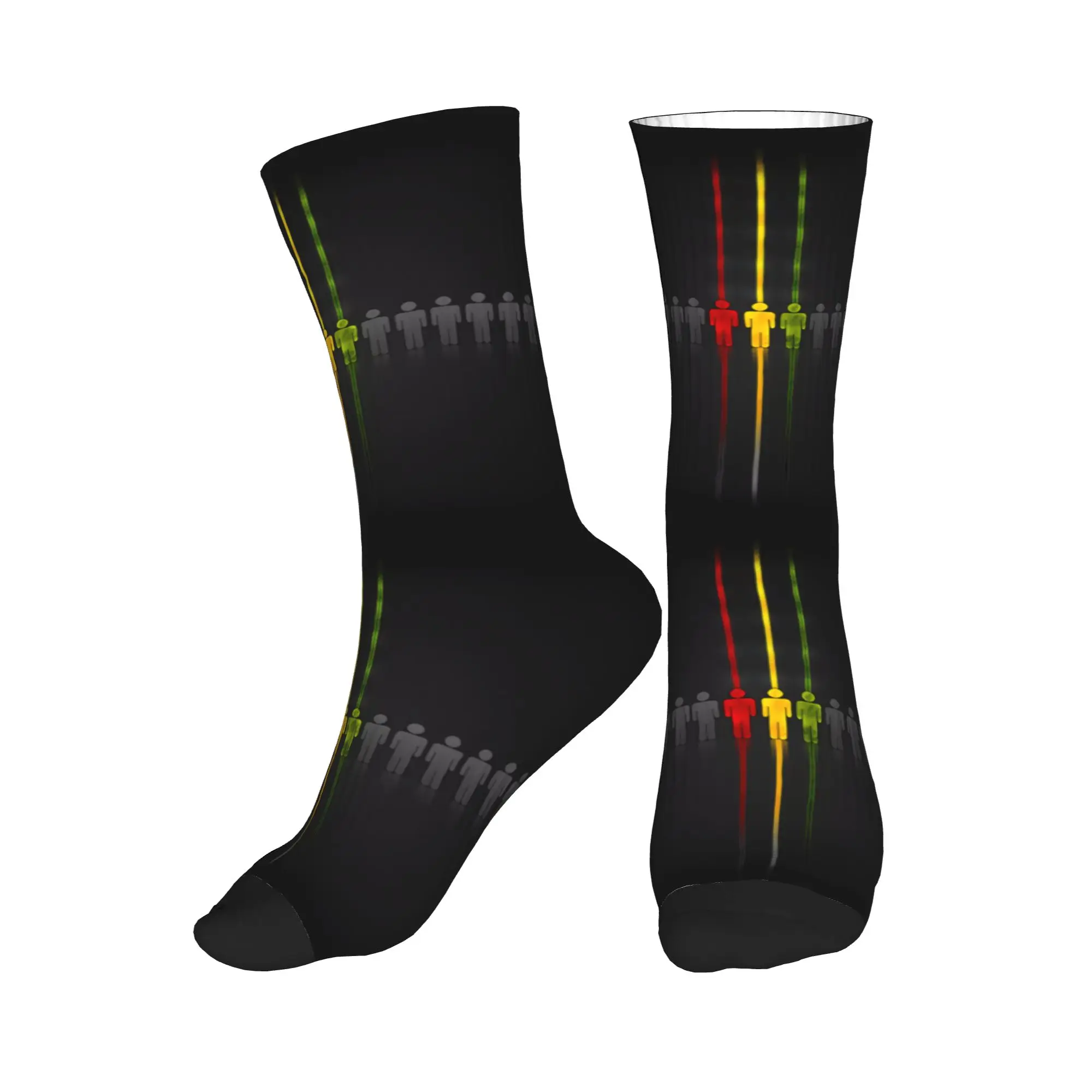 

Kawaii Print Jamaica Reggae Music Socks for Men Women Stretchy Summer Autumn Winter Jamaican Proud Crew Socks