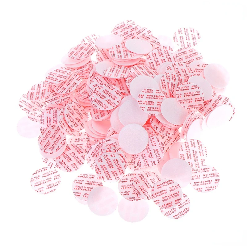100Pcs/pack Red+White Self Adhesive Cap Liners Pressure Sensitive Tamper Sealers Air Tight for Cosmetic Container Bottles