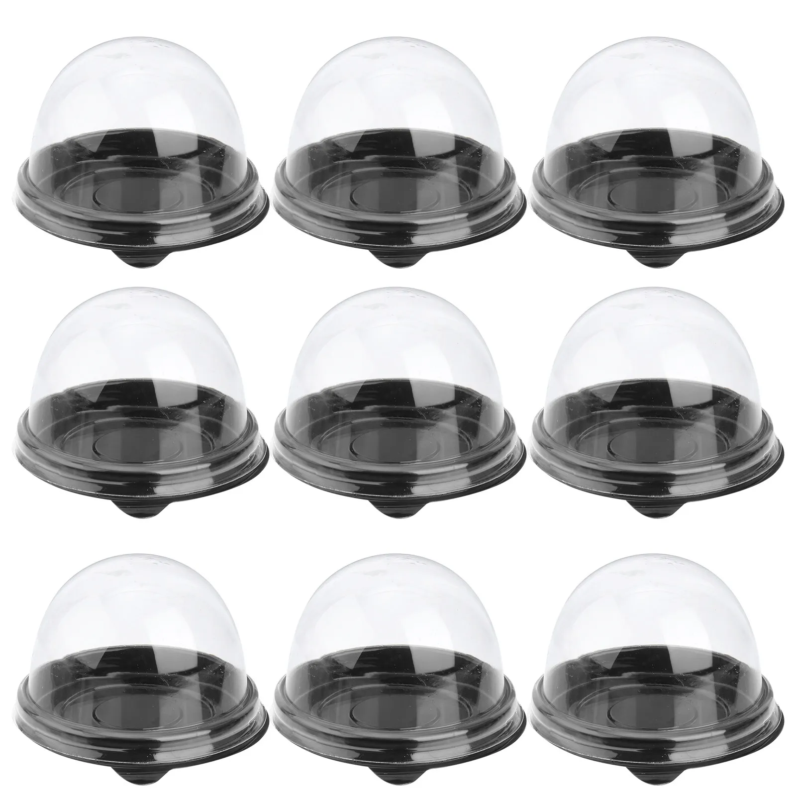 50Pcs Round Mooncake Boxes Egg Yolk Crisp Packaging Food Safe Eco Friendly Waterproof Cupcake Dessert Box for Parties Baking