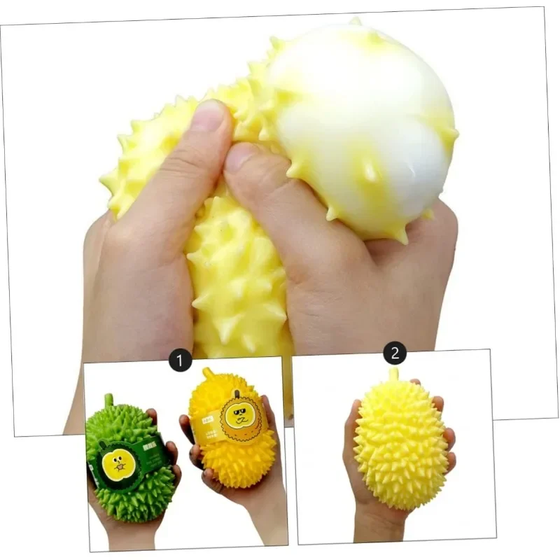 Squishy Durian Toy Stress Balls Squeeze Toys Dehnbare Fake Fruit Stress Relief Squeeze Ball Squishy Fidget Toy für Erwachsene Kinder